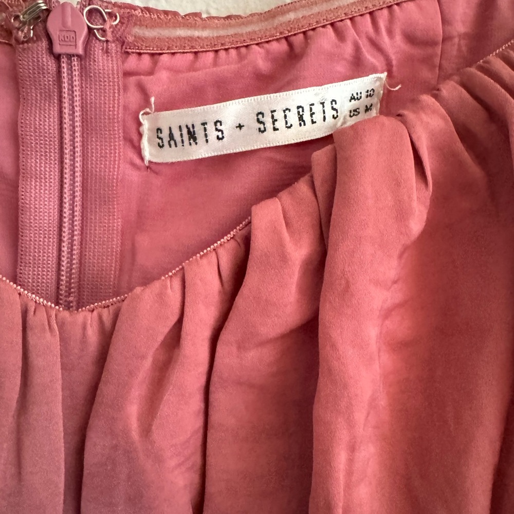 Pink Ruffled Off-Shoulder Romper - Picture 2 of 5